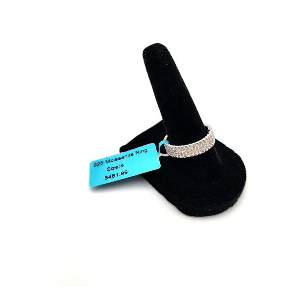 GRA 925 SILVER MOISSANITEE RING 1.39 CTW VVSD COLOR SIZE 8 - Picture 4 of 7